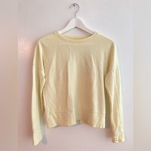 Athleta Girl Yellow & Cream Long-Sleeve Sweatshirt